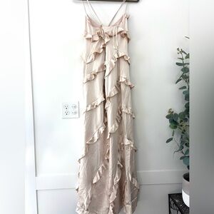 NWT Selfie Leslie Cream Ruffled Dress - wedding/prom/party